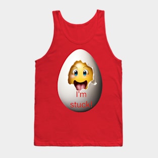 Emoji  stuck in egg Tank Top
